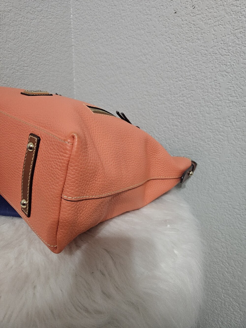 Dooney & Bourke Coral Pebbled Leather Cooper Hobo Shoulder Bag - Picture 4 of 14